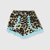 Cheetah Pom Pom Shorts Kids - Tiffany