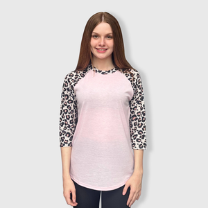 Cheetah Light Pink Polyester Top