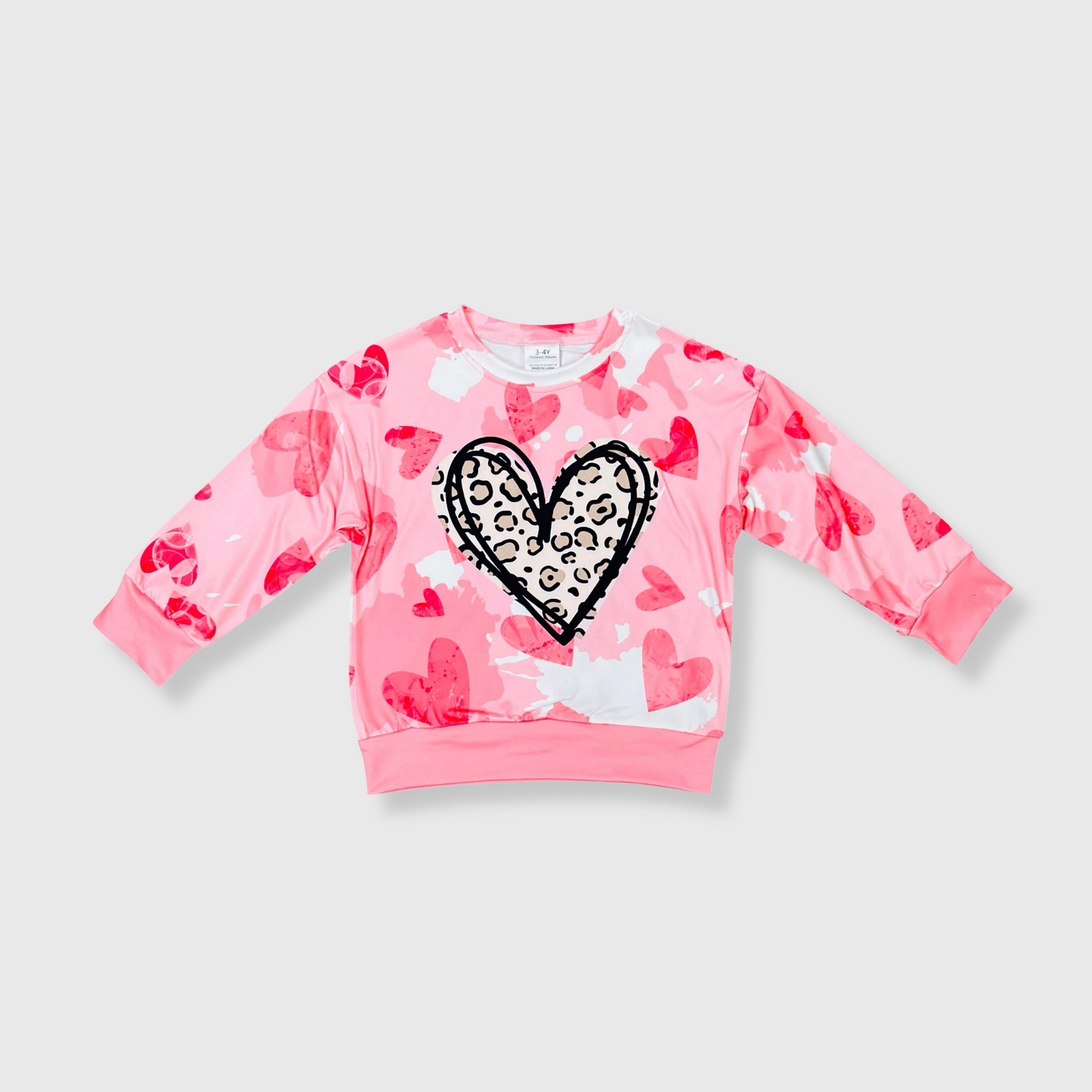 Valentine Heart Pink Kids Top