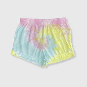 Tie Dye Elastic Shorts Dreamsicle  - Youth