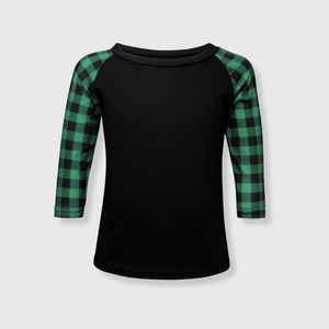 Buffalo Plaid Black Green Kids