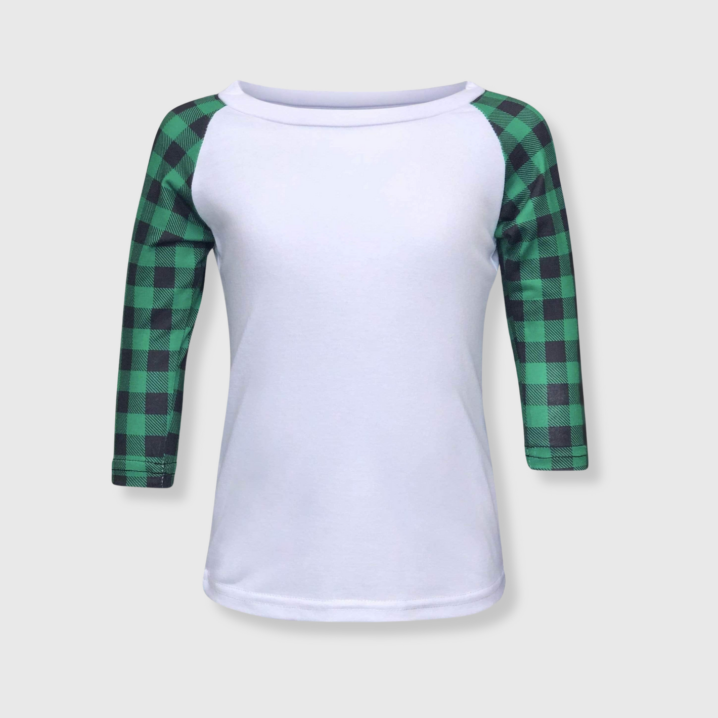 Buffalo Plaid White Green Kids