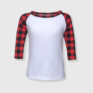 Buffalo Plaid White Red Kids