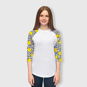 Softball Cheetah White Polyester Top