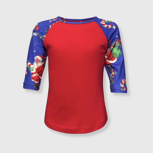 Santa Red Christmas Top Kids