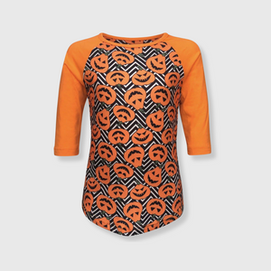 Pumpkin Body Orange Halloween Top Kids