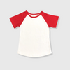 Short Sleeve Blank Raglan Kids - White/Red