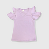 Cold Shoulder Ruffled Top Kids - Lavender