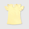 Cold Shoulder Ruffled Top Kids - Yellow