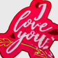 CP1009 - I Love You Chenille Sequin Patch