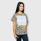 Cheetah Tan Blank Faux Bleached Top