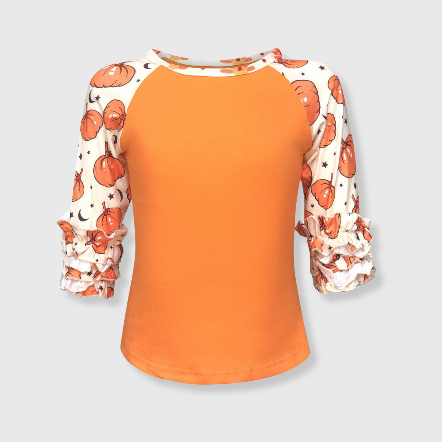 Pumpkin Ruffle Top Mommy & Me Kids