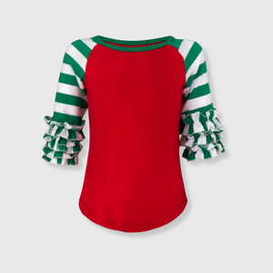 Striped Red Green Christmas Ruffle