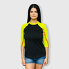 Softball Sleeve Raglan Adult - Black/Yellow