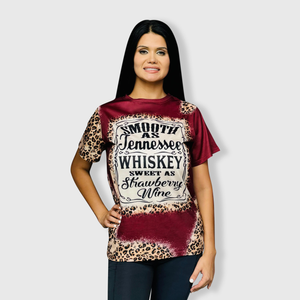 'Smooth as Tennessee' Maroon Cheetah Top