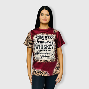 'Smooth as Tennessee' Maroon Cheetah Top