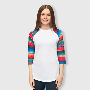 Serape White Polyester Top