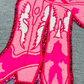 CP1017 - Pink Cowboy Boots Chenille Patch