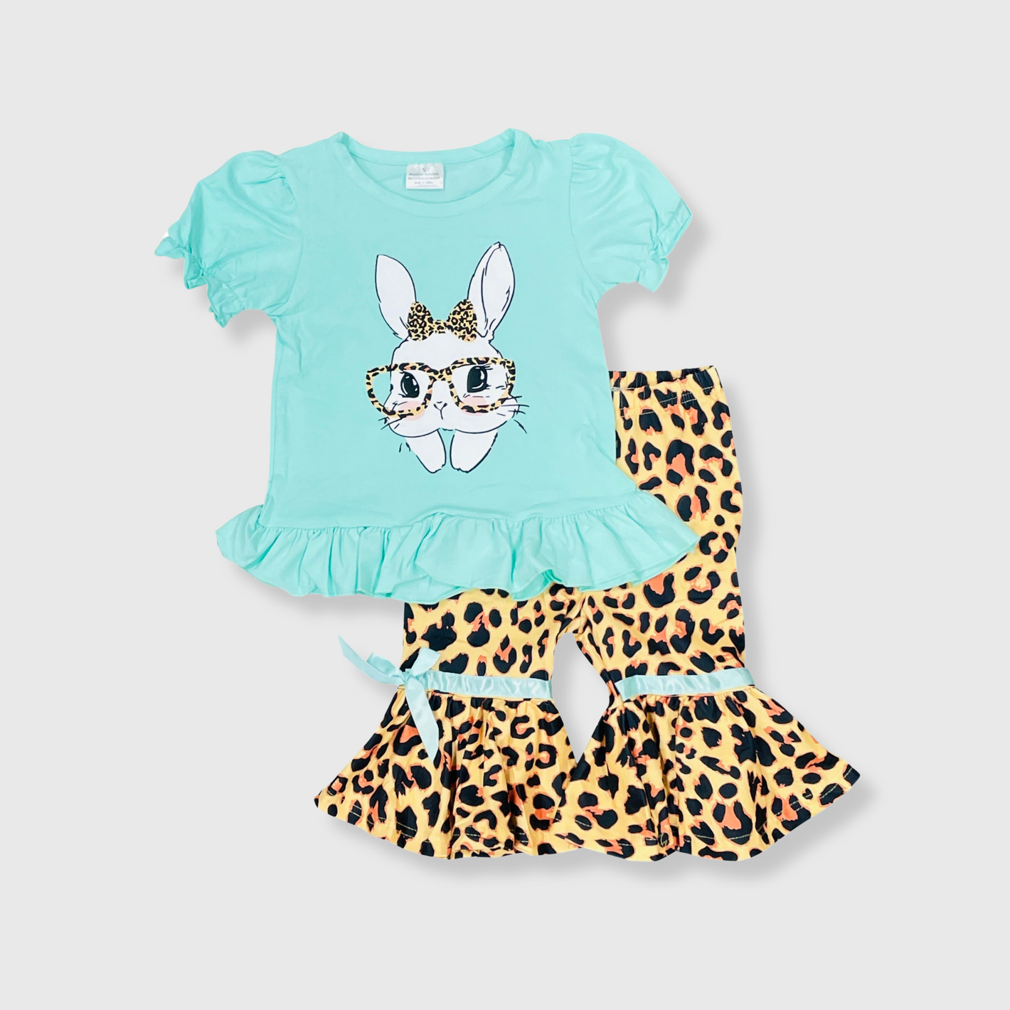 Easter Bunny Mint Cheetah Outfit