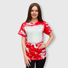 Scrunched Faux Bleached Tees - Red