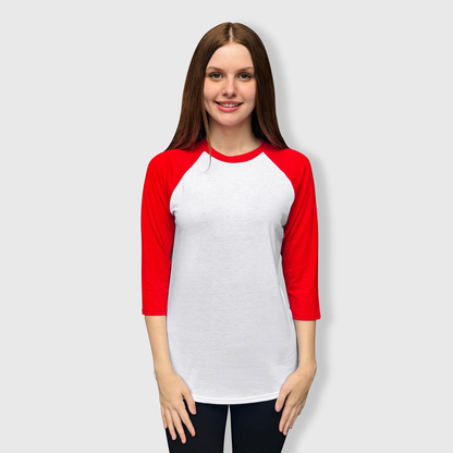 Baseball Polyester Raglan Tee - White Body