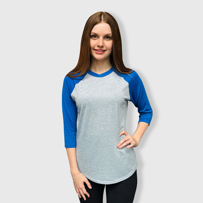 Baseball Polyester Raglan Tee - Gray Body