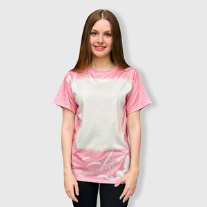 Dusty Pink Blank Faux Bleached Top