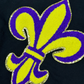 CP1030 - Mardi Gras Fleur De Lis Chenille Patch