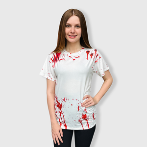 Halloween White Splatter Blank Faux Bleached Top - HAW204