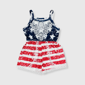 Fourth of July Lace Romper Kids