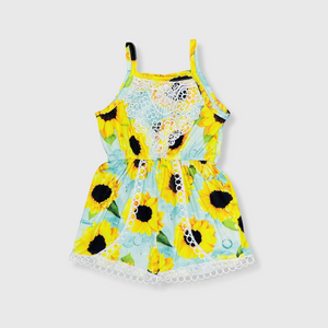 Sunflower Lace Romper Kids