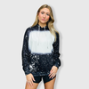 Faux Bleached Hoodie - Black