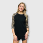 Cheetah Print Black Raglan