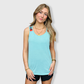 Serape Cheetah Aqua Polyester Tank Top