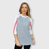 Baseball Sleeve Raglan - Gray/White