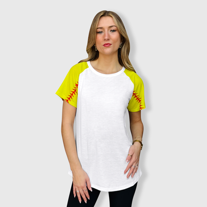 Softball Raglan Short Sleeve Tee