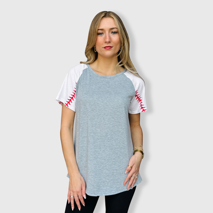 Baseball Short Sleeve Raglan Tee