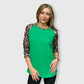 Cheetah Print Green Raglan