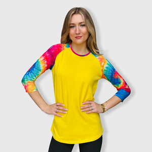 Tie Dye Yellow Top