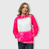 Faux Bleached Hoodie - Pink