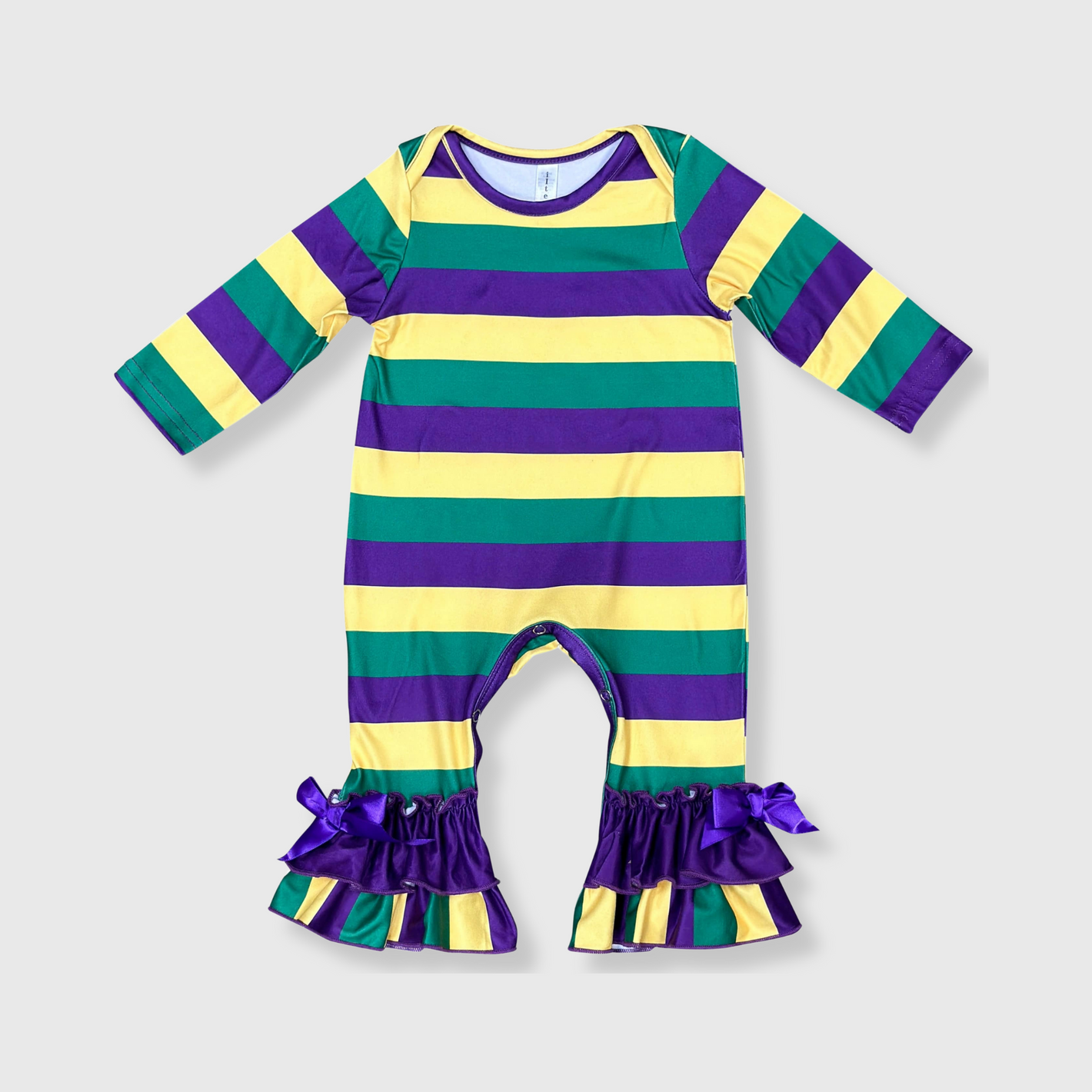 Mardi Gras Striped Romper