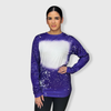 FAUX Bleached Long Sleeve Tee - Purple