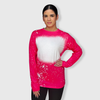 FAUX Bleached Long Sleeve Tee - Pink