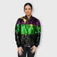 Mardi Gras Color Block Sequin Bomber Jacket