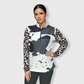 Cheetah Cow Print Quarter Zip Top