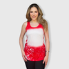 Faux Bleached Tank Top - Adult - Dark Red