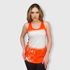 Faux Bleached Tank Top - Adult - Bright Orange