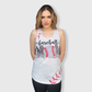 Baseball Mom Gray Racerback Tank Top