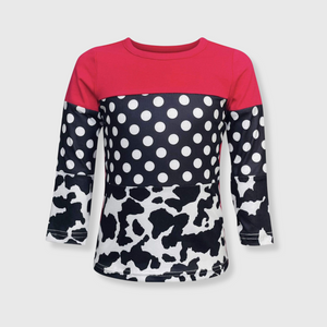 Color Block Cow Polka Dot Kids