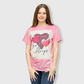 'Love Always' Heart Dusty Pink Faux Bleached Top